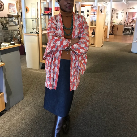 Vintage Batik Lined Kimono Jacket - Picture 4 of 9